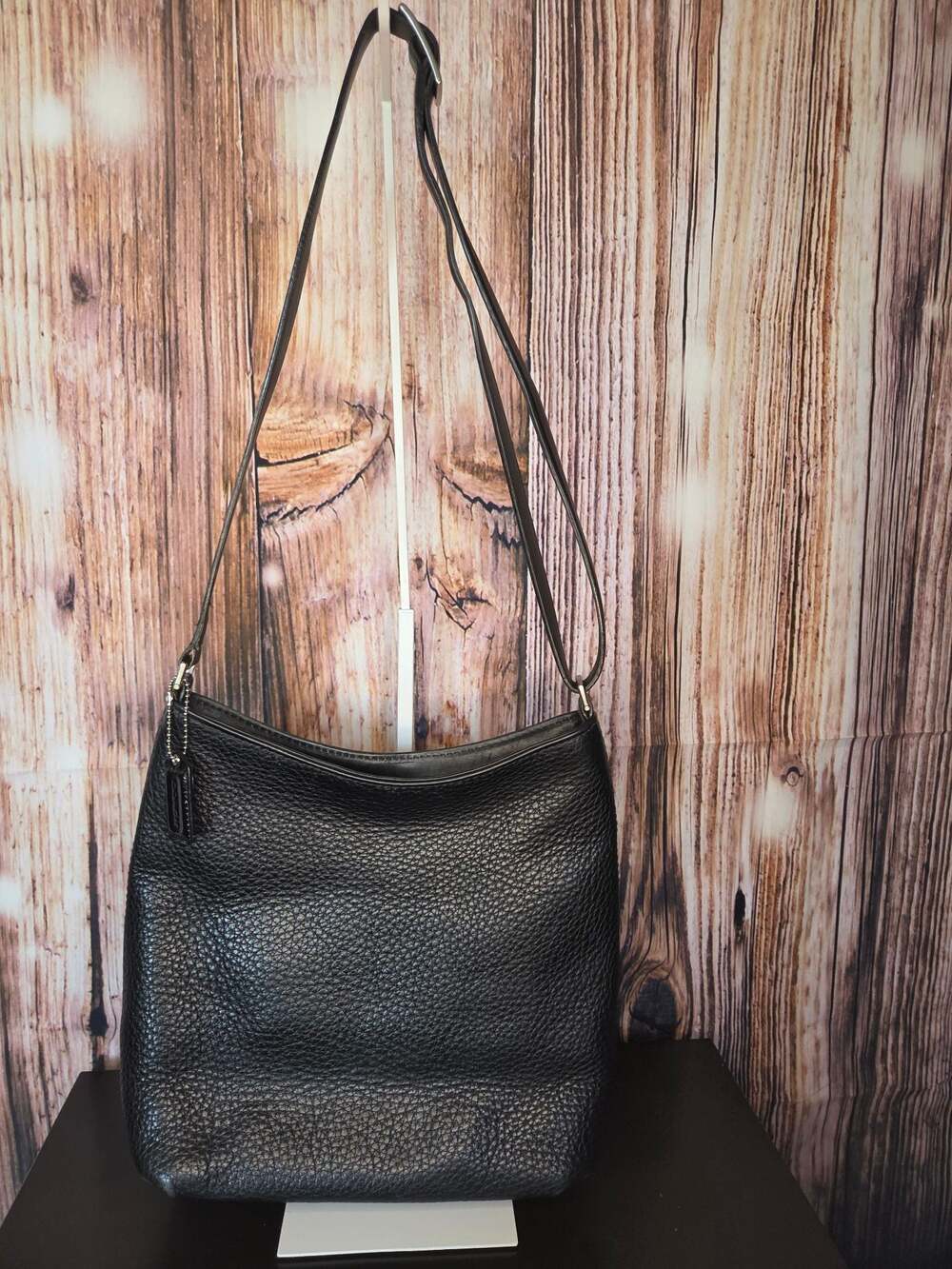Vintage Coach Hudson 6803 Pebbled Leather Shoulder Crossbody Bag
